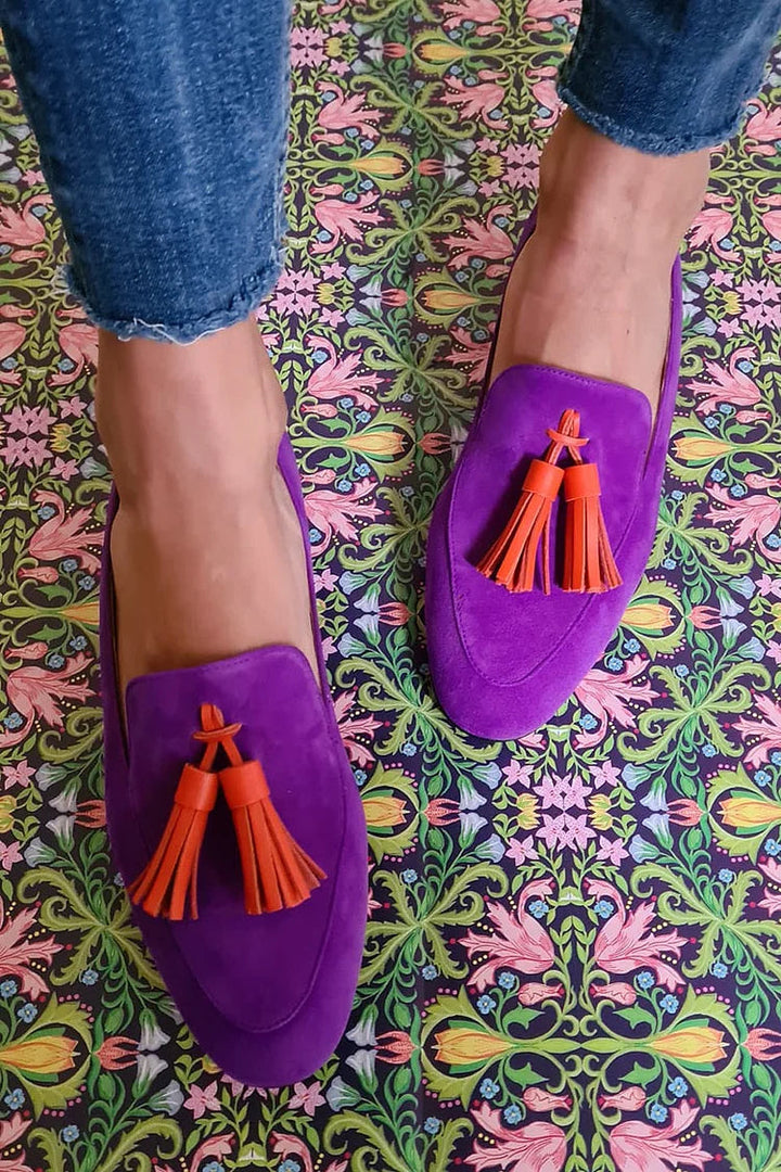 HARPER & JUNE | PURPLE LOAFERS WITH TASSELS