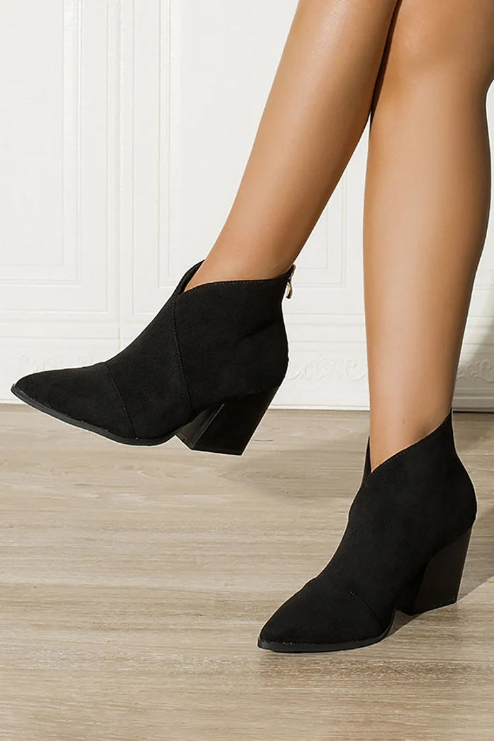 HARPER & JUNE | POINTED ANKLE BOOT WITH SUEDE EFFECT