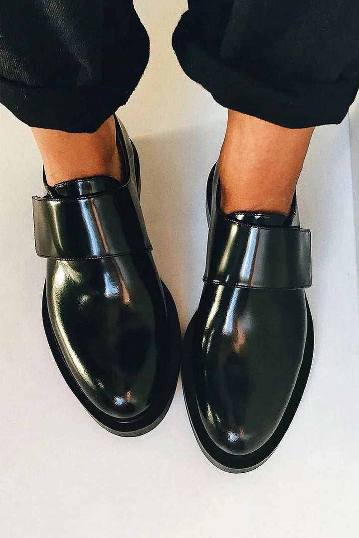 HARPER & JUNE | POLISHED STRAP LOAFERS