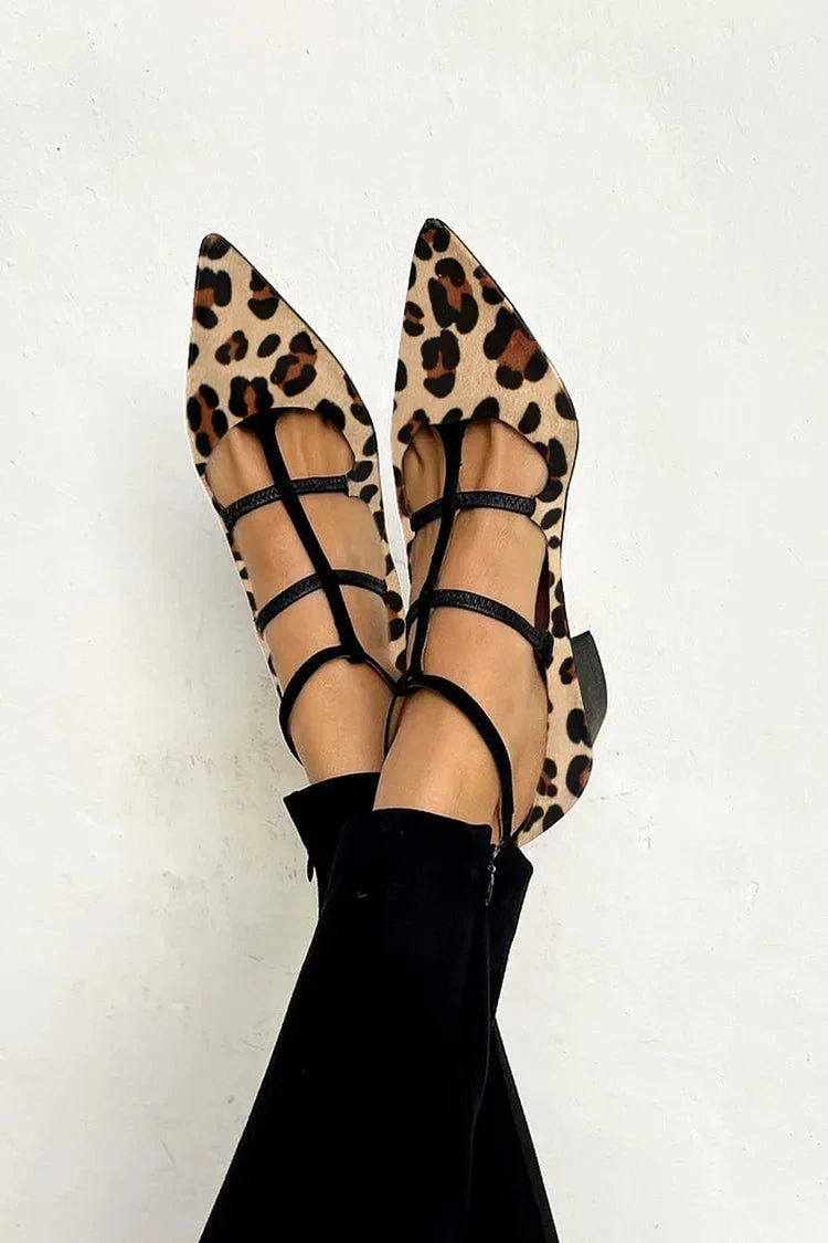 NORTHLINE STUDIO | STRAPPY POINTED FLATS