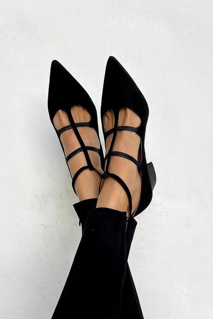 NORTHLINE STUDIO | STRAPPY POINTED FLATS