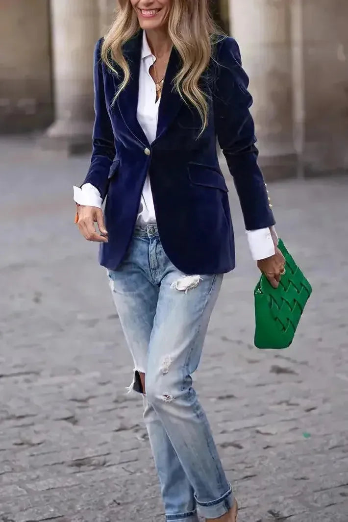 NORTHLINE STUDIO | VERENA GOLD BUTTON BLAZER