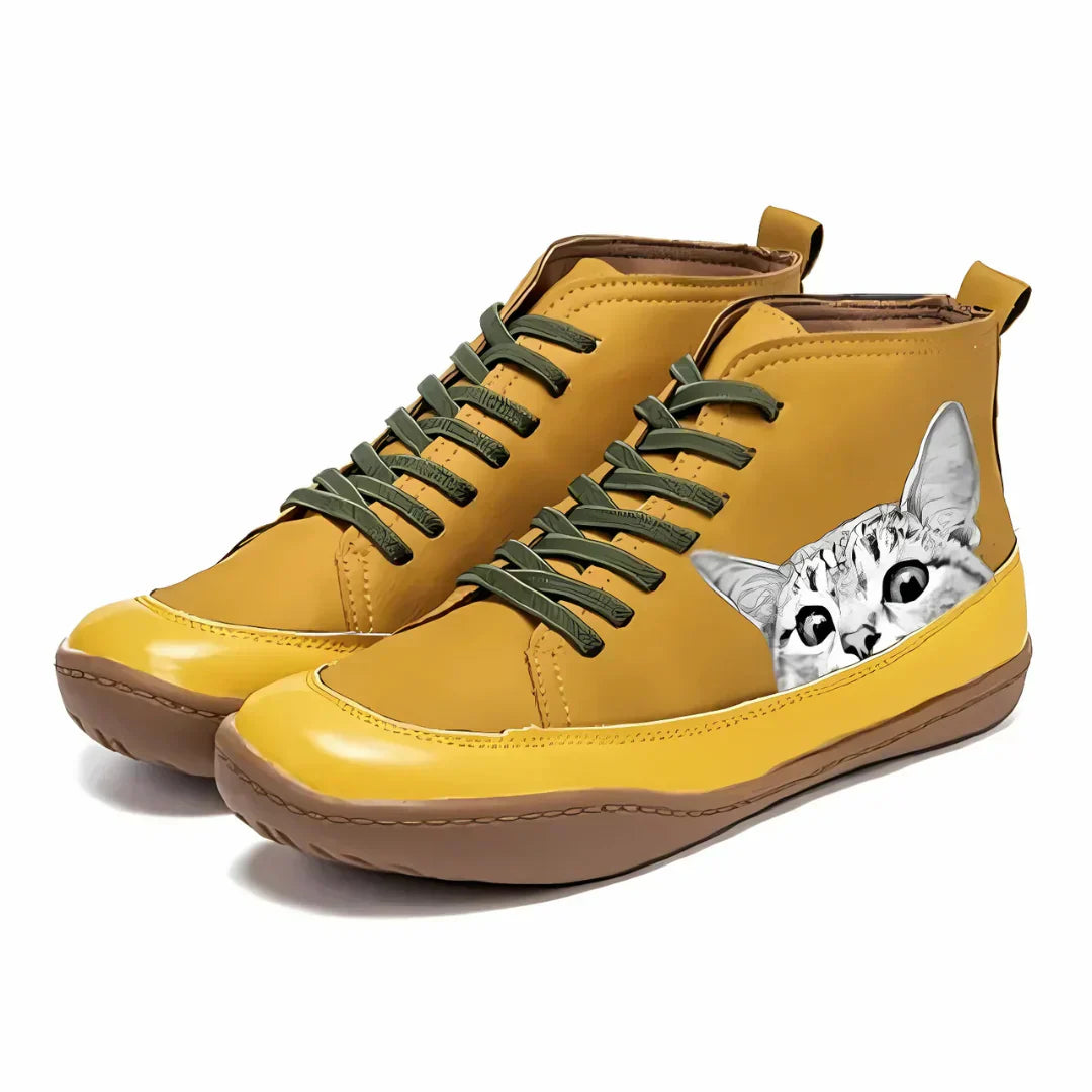 NORTHLINE STUDIO | CAT PRINT CASUAL SNEAKERS
