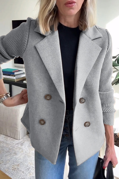 NORTHLINE STUDIO | Premium Chic Knit-Sleeve Blazer