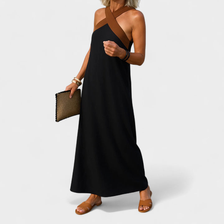 RENEE | CROSS-STRAP MAXI DRESS