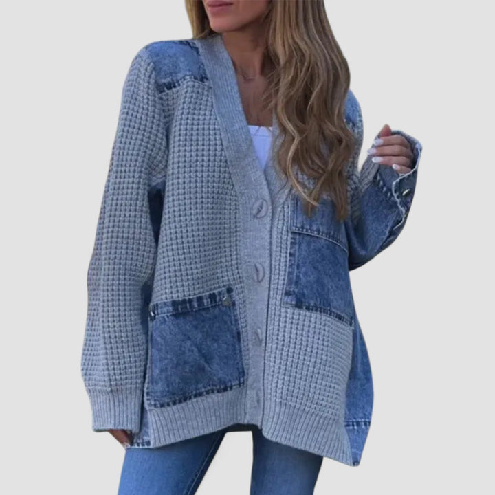 NORTHLINE STUDIO | Patch Knit Casual Cardigan