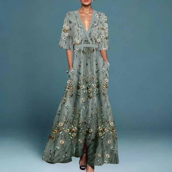 Vivian | Elegant Floral Maxi Dress