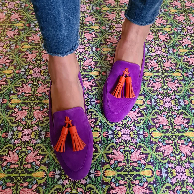 HARPER & JUNE | PURPLE LOAFERS WITH TASSELS