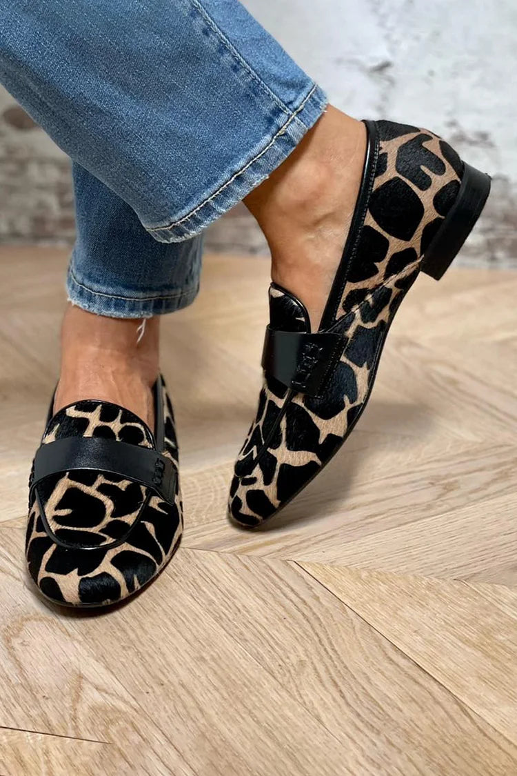 HARPER & JUNE | ANIMAL PRINT LOAFER WITH ELEGANT DETAIL