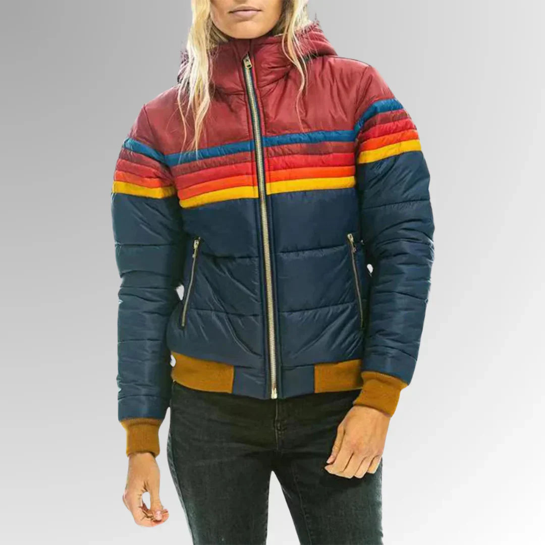 NORTHLINE STUDIO | RETRO STRIPED PUFFER JACKET