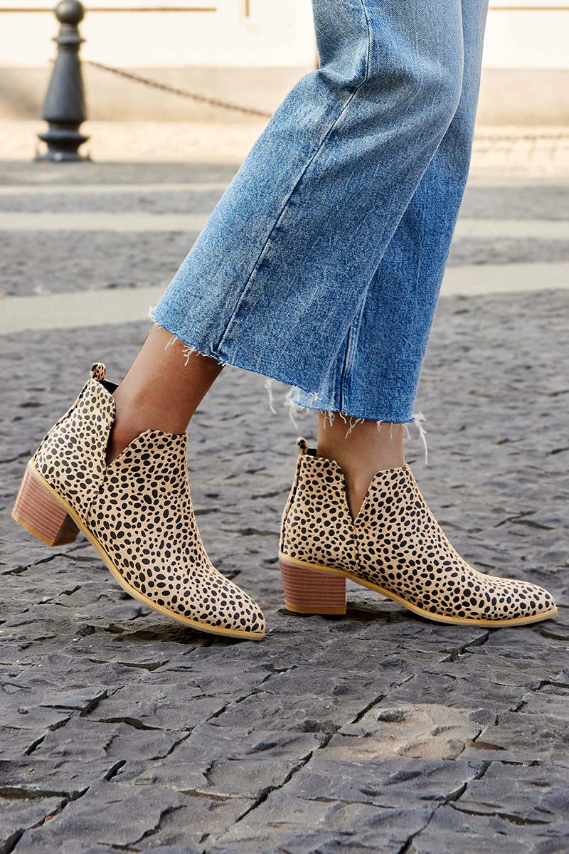 HARPER & JUNE | PRINTED ANKLE BOOTS