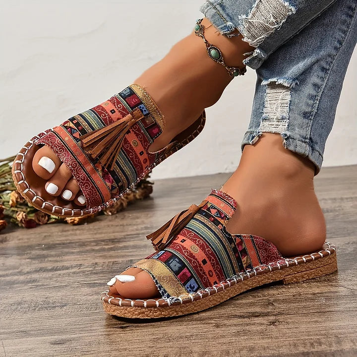 Edith | Boho Tassel Sandals