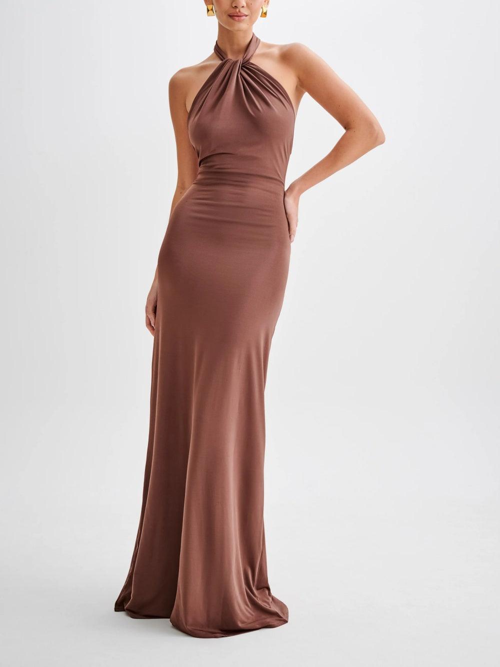 Elaine | Halter Neck Maxi Dress