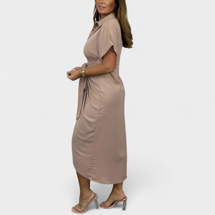 NICOLE | TIE-FRONT SHIRT DRESS