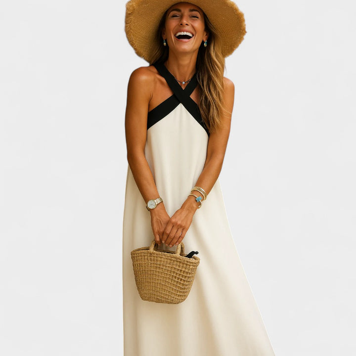 RENEE | CROSS-STRAP MAXI DRESS