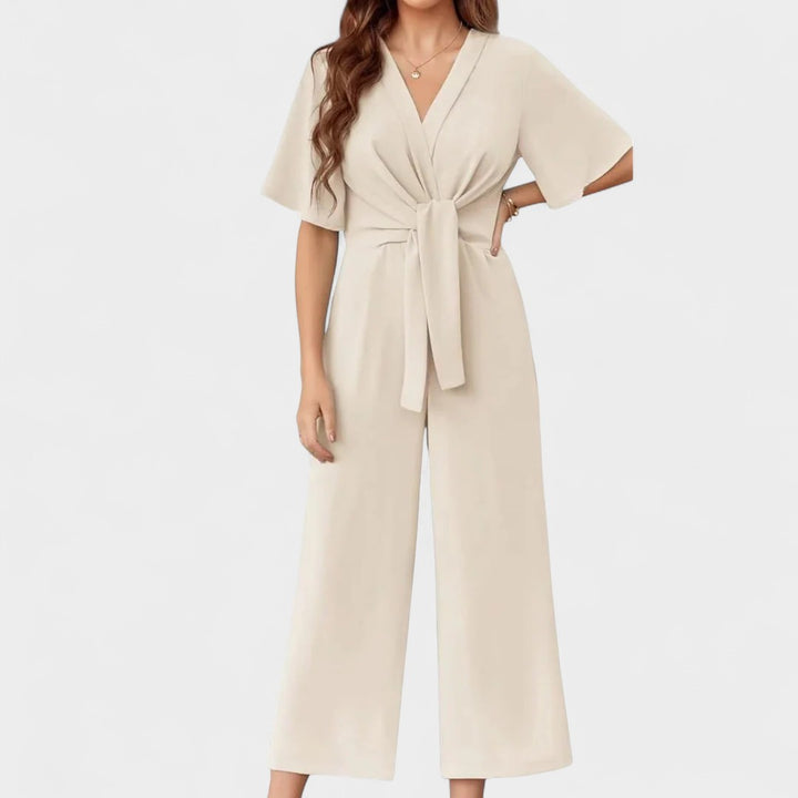PAULA | TIE-WAIST WIDE LEG JUMPSUIT