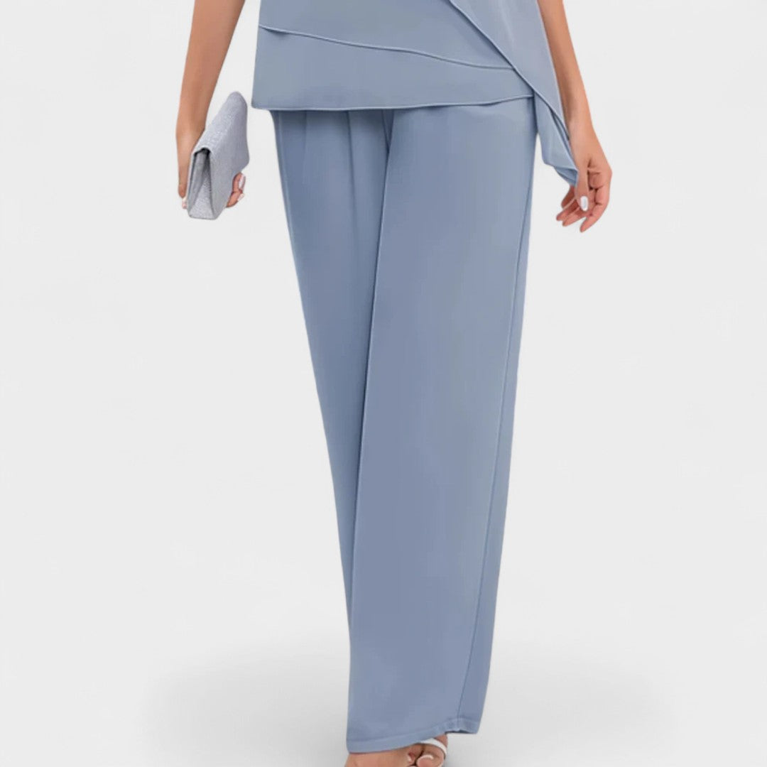 EVELYN | ELEGANT DRAPE PANT SET