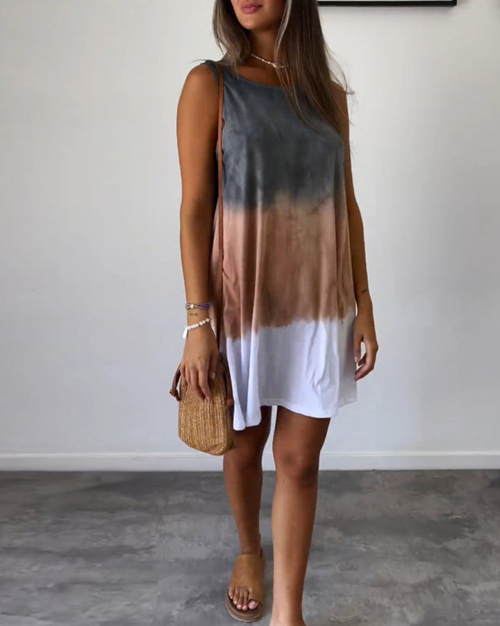 EDEN | SUNSET TIE-DYE TANK DRESS