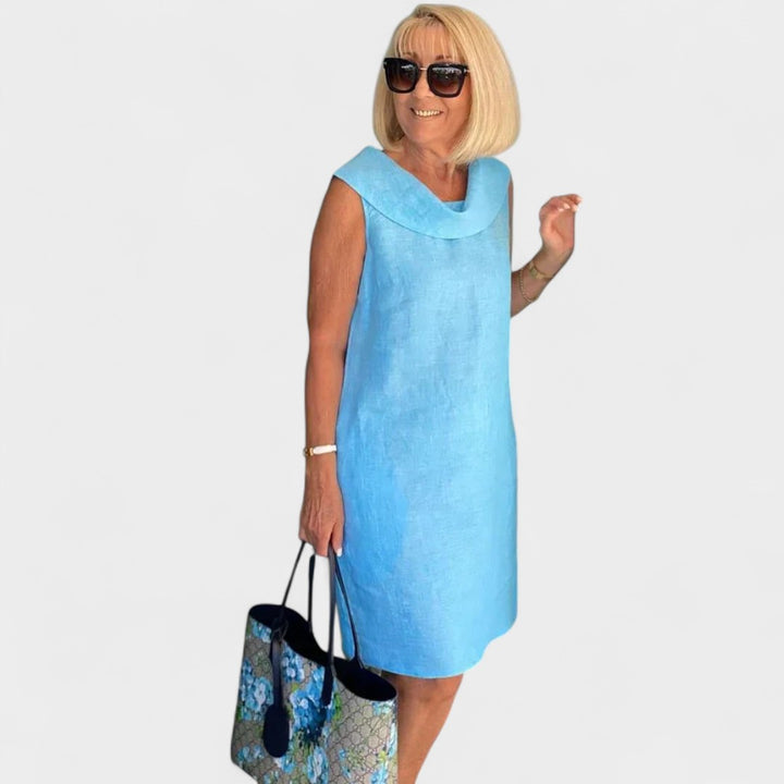 BARBARA | SLEEVELESS COWL DRESS