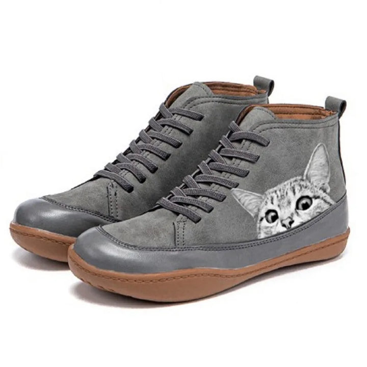 NORTHLINE STUDIO | CAT PRINT CASUAL SNEAKERS