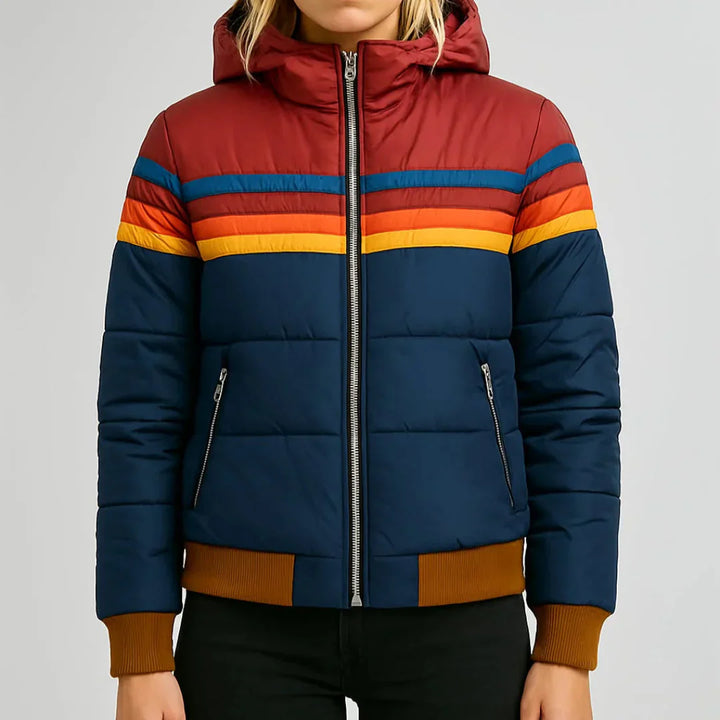 NORTHLINE STUDIO | RETRO STRIPED PUFFER JACKET