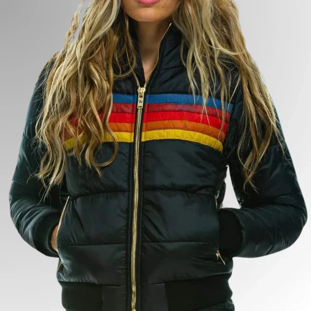 NORTHLINE STUDIO | RETRO STRIPED PUFFER JACKET