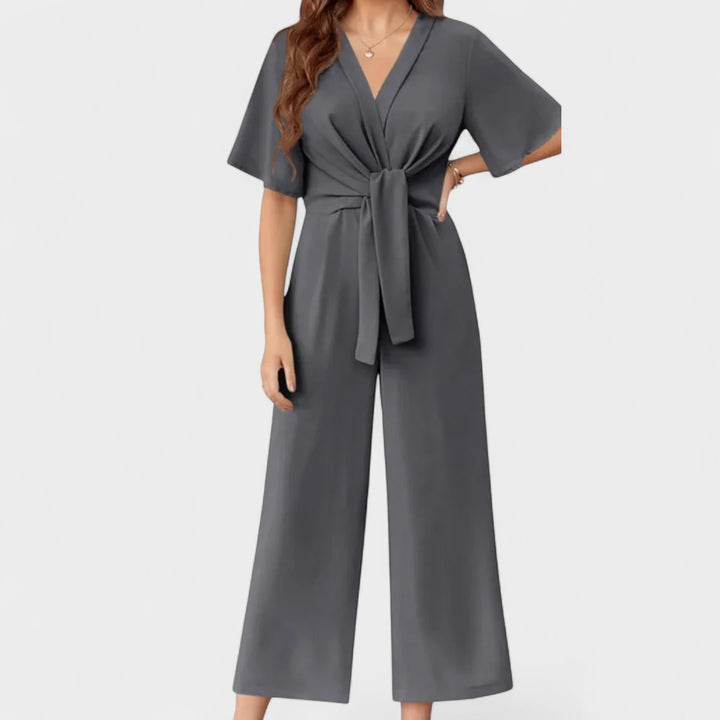 PAULA | TIE-WAIST WIDE LEG JUMPSUIT