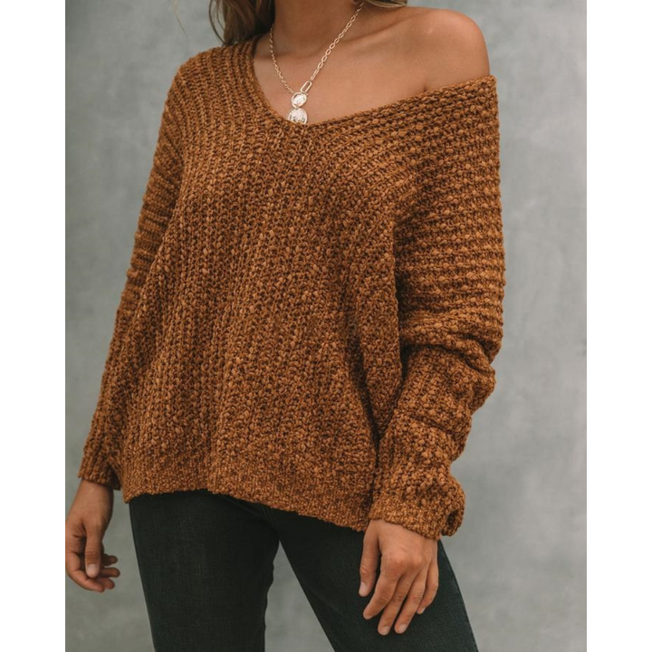 NORTHLINE STUDIO | Lightweight V-Neck Drop Shoulder Sweater