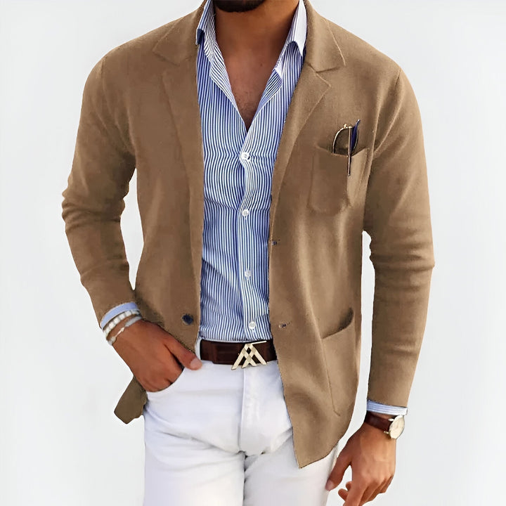 BeigeVINCENT | LIGHTWEIGHT KNIT BLAZER