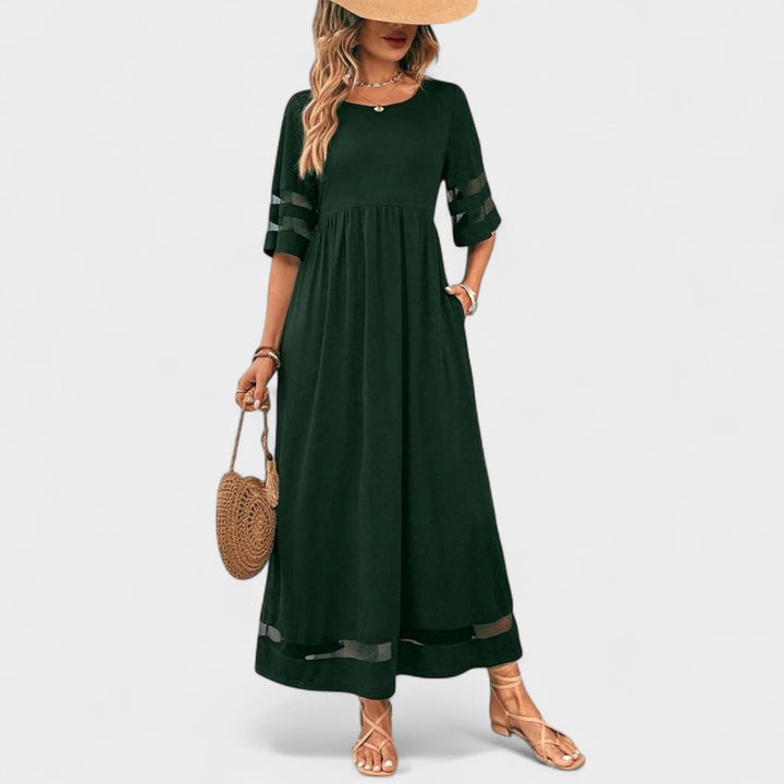 JACQUELINE | CHIC PANEL MAXI DRESS