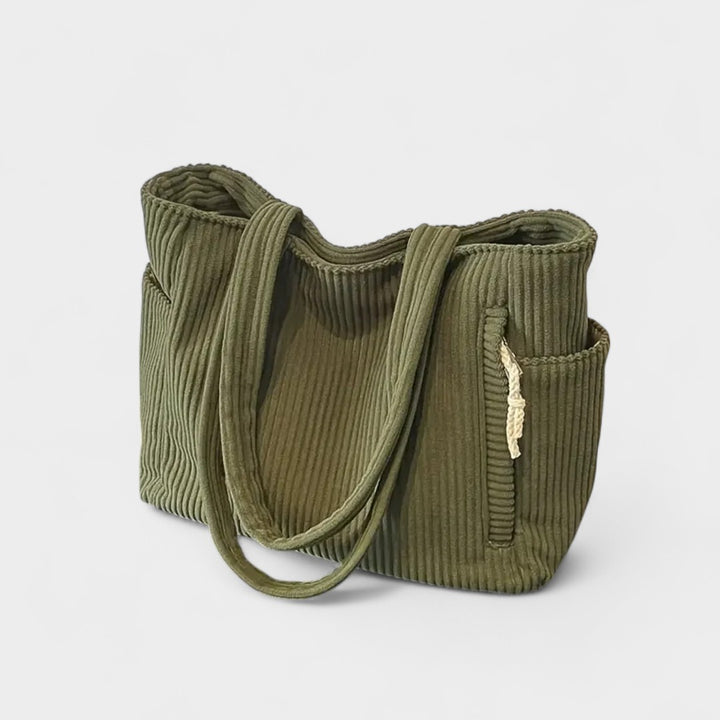 Tilda – Ribbed Tote Bag with Cord Detail