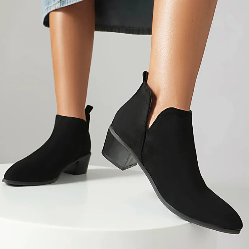 HARPER & JUNE | PRINTED ANKLE BOOTS