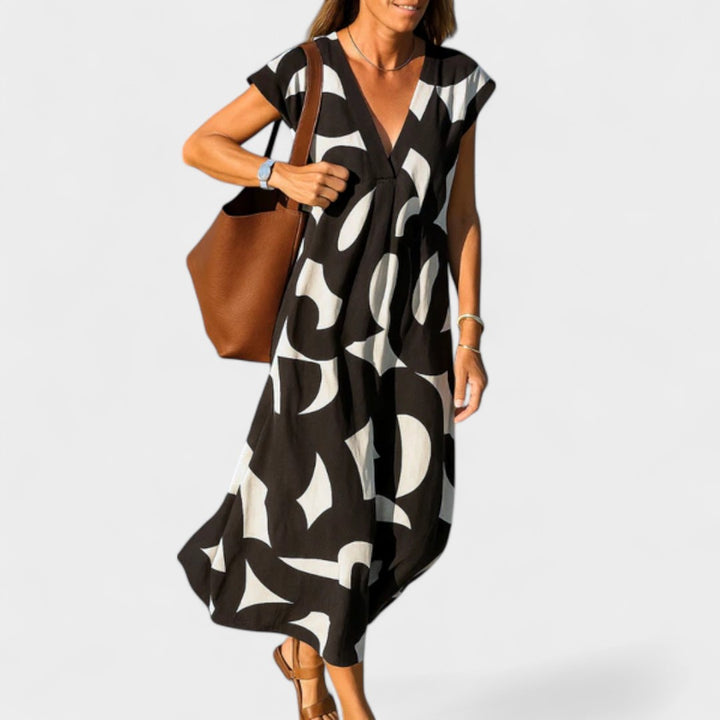 NAOMI | MODERN PRINT MAXI DRESS