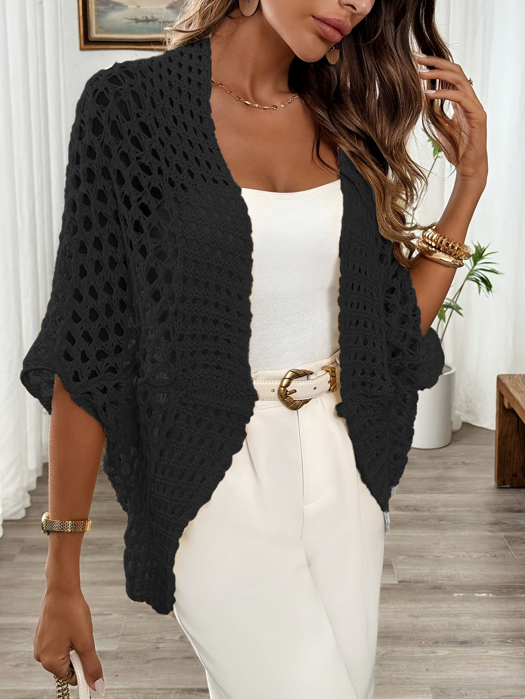 NORTHLINE STUDIO | OPEN-WEAVE CROCHET CARDIGAN
