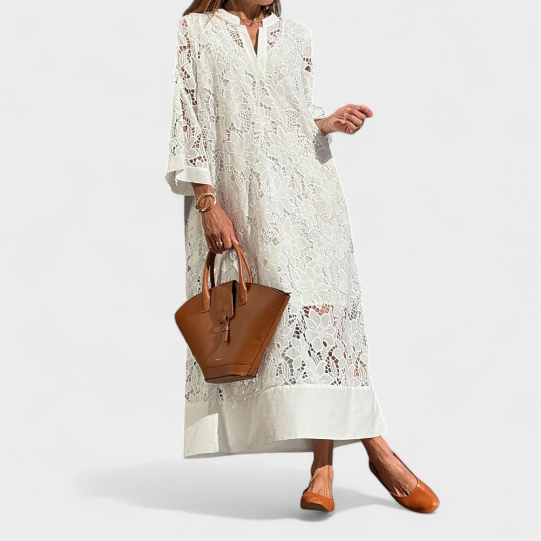 CLAIRE | LACE MIDI DRESS