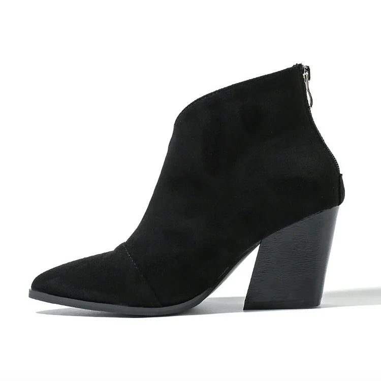 HARPER & JUNE | POINTED ANKLE BOOT WITH SUEDE EFFECT