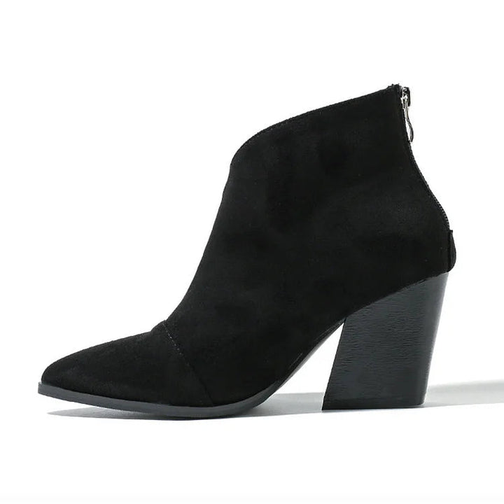 HARPER & JUNE | POINTED ANKLE BOOT WITH SUEDE EFFECT