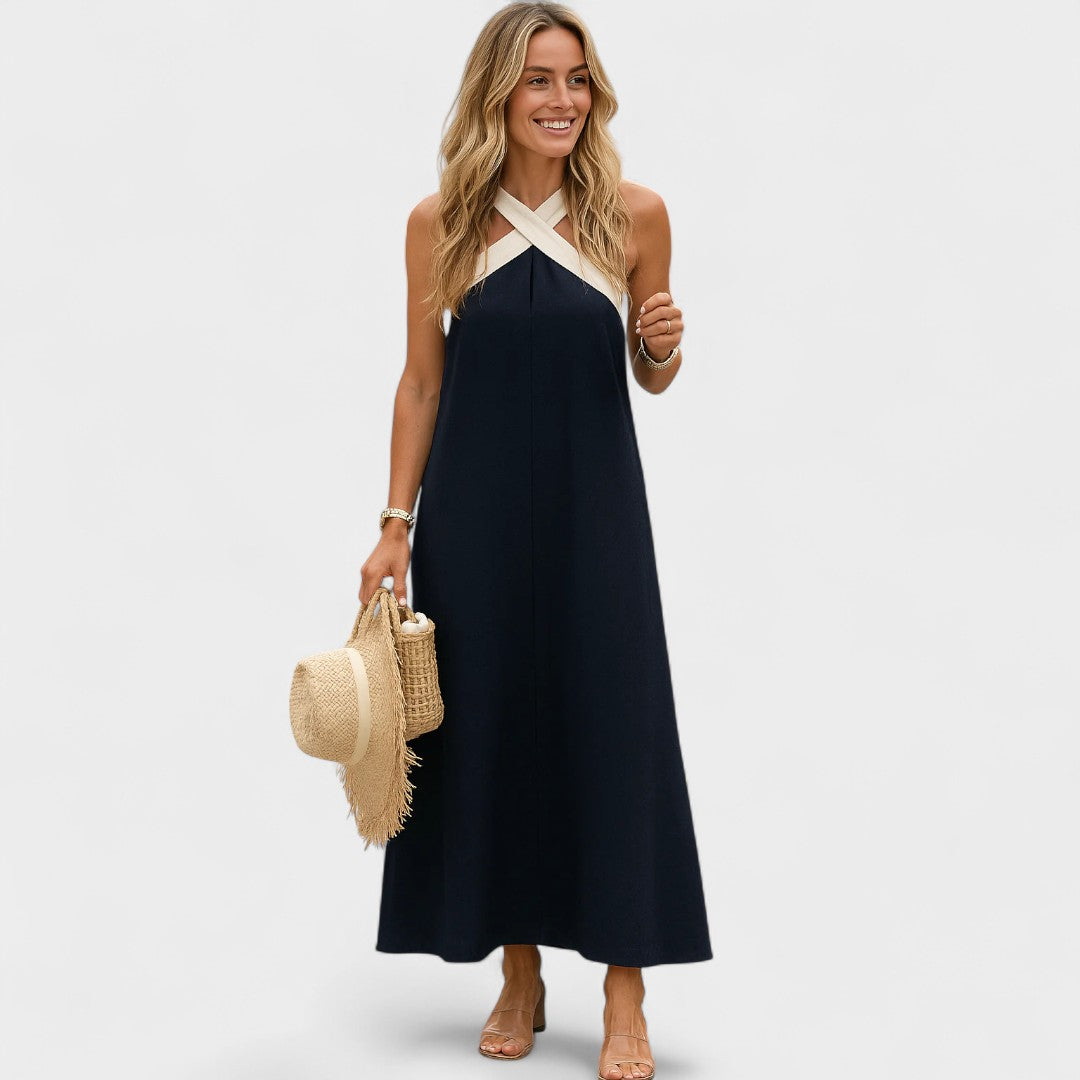 RENEE | CROSS-STRAP MAXI DRESS