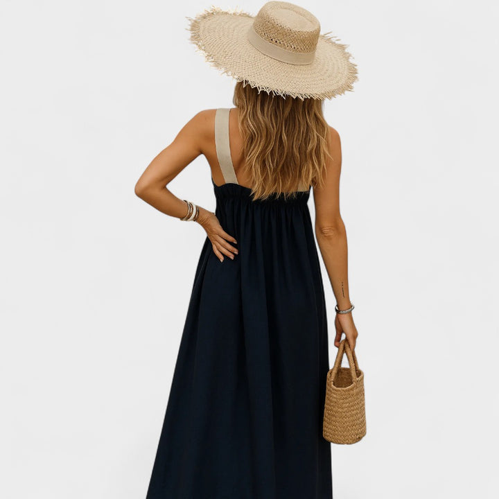 RENEE | CROSS-STRAP MAXI DRESS