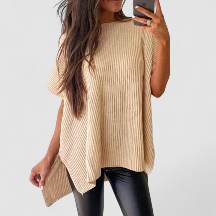 NORTHLINE STUDIO | Loose-Fit Crewneck Knit Pullover Top