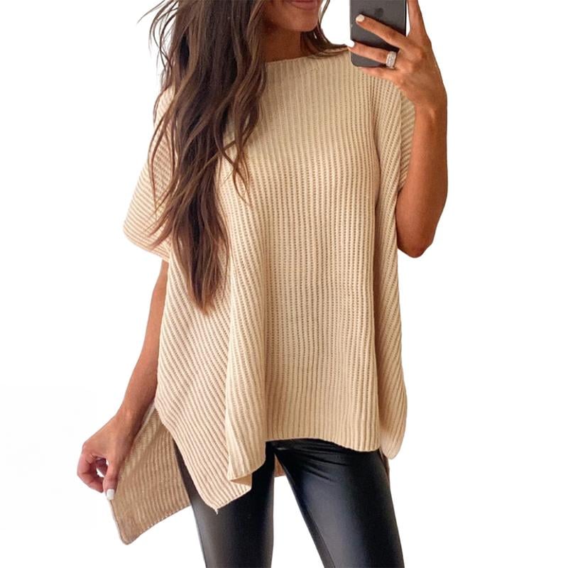 NORTHLINE STUDIO | Loose-Fit Crewneck Knit Pullover Top