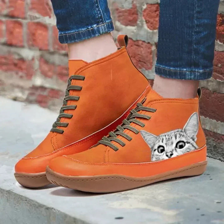 NORTHLINE STUDIO | CAT PRINT CASUAL SNEAKERS