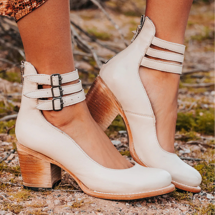 HARPER | VINTAGE STRAP BLOCK HEELS