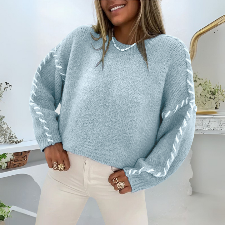 NORTHLINE STUDIO | Comfy Long Sleeve Round Neck Sweater