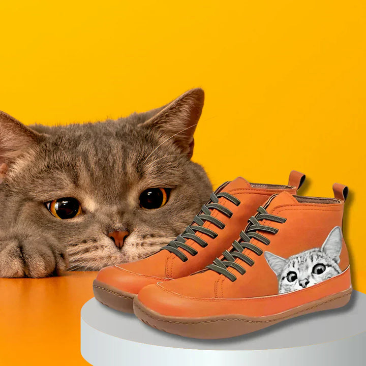 NORTHLINE STUDIO | CAT PRINT CASUAL SNEAKERS