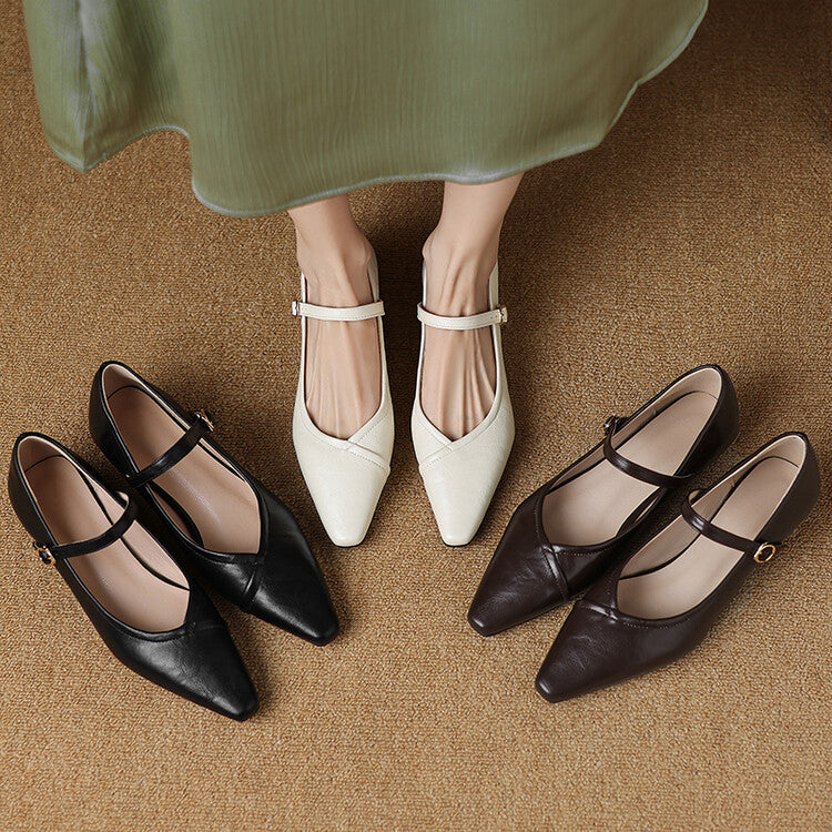 NORTHLINE STUDIO | CROSS STRAP POINTED FLATS