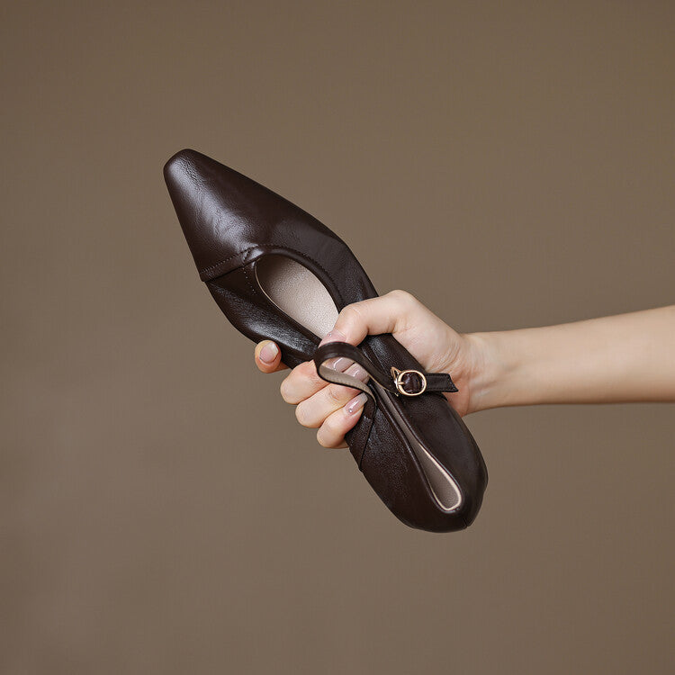 NORTHLINE STUDIO | CROSS STRAP POINTED FLATS