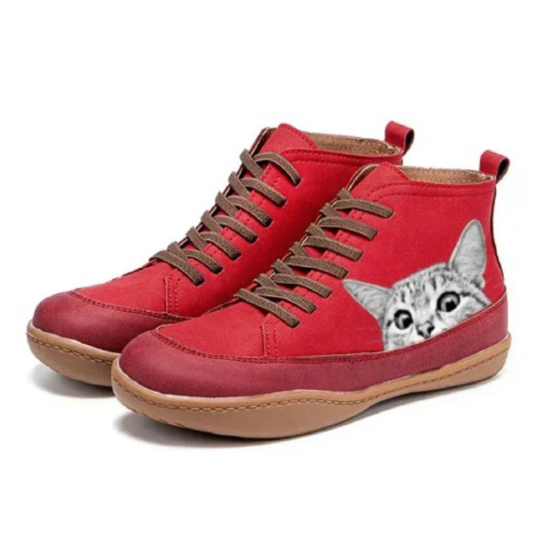 NORTHLINE STUDIO | CAT PRINT CASUAL SNEAKERS