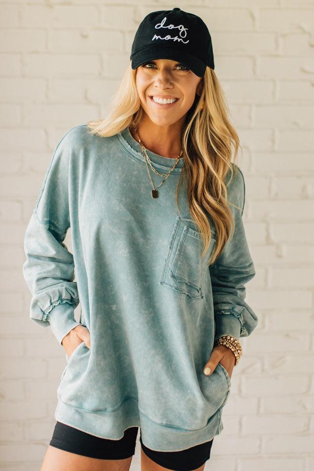 NORTHLINE STUDIO | Cozy French Terry Acid Wash Pullover