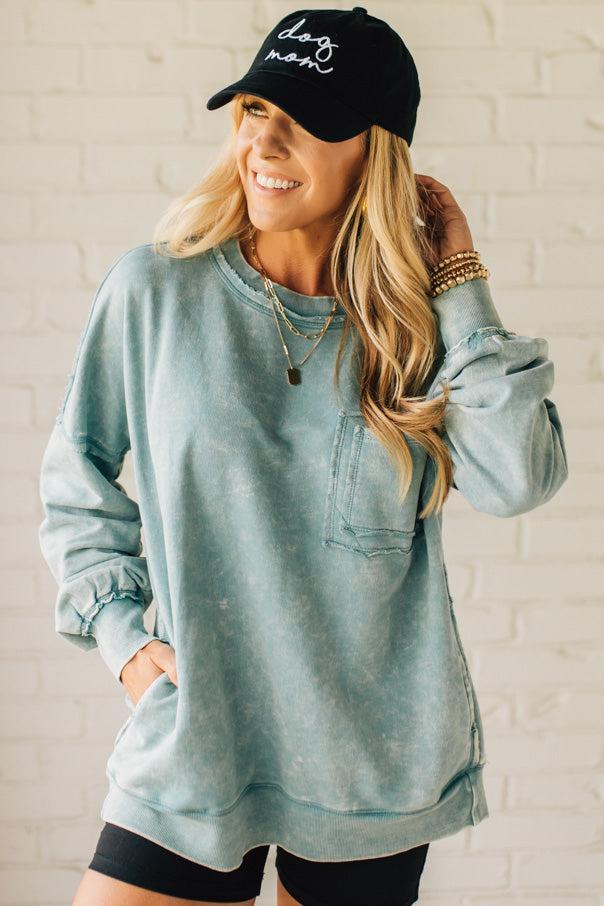 NORTHLINE STUDIO | Cozy French Terry Acid Wash Pullover